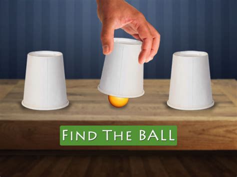find the ball under the cup trick